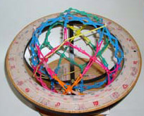 Hoberman Sphere in Globe Stand